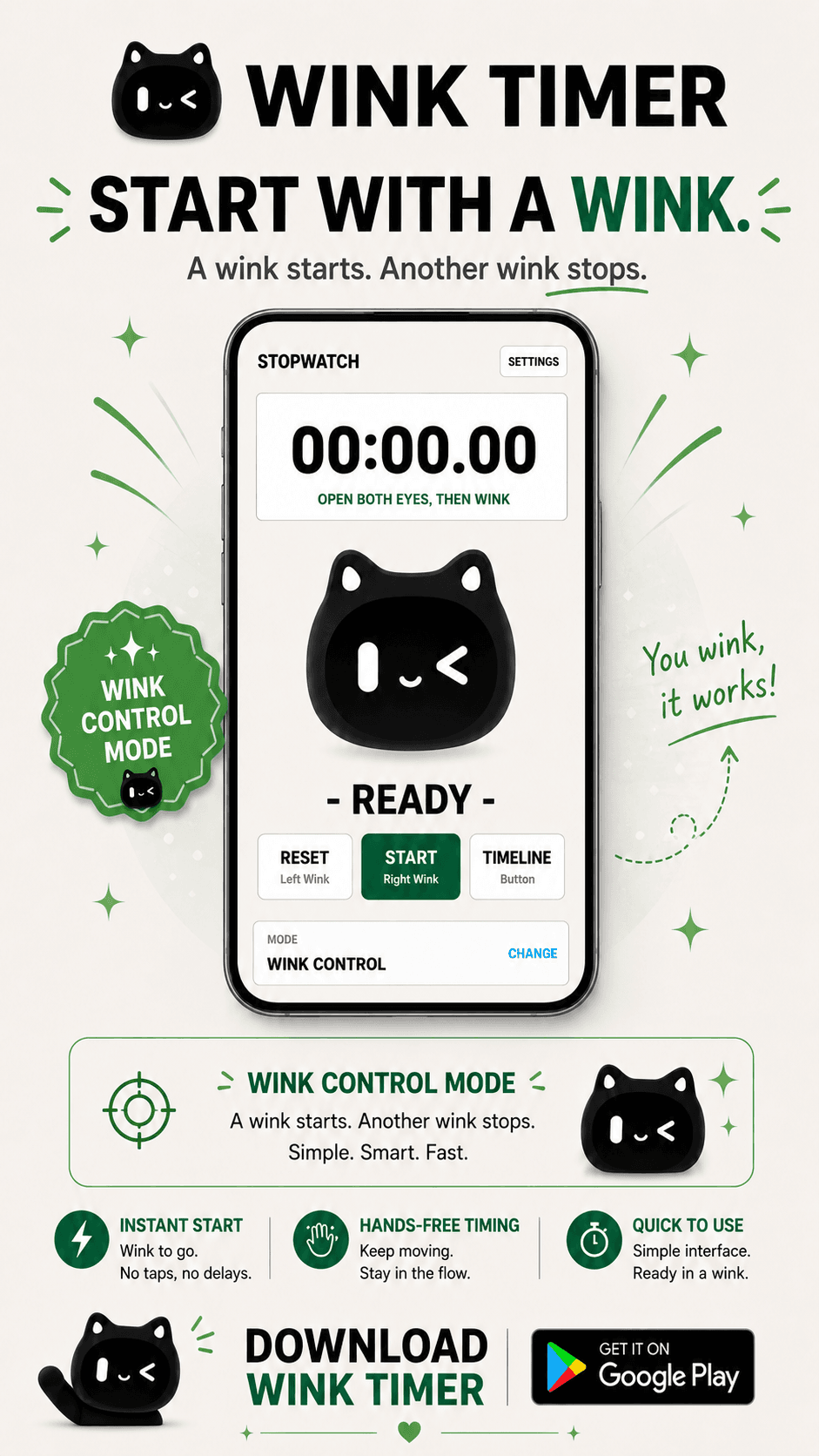 Wink Control screenshot in Wink Timer